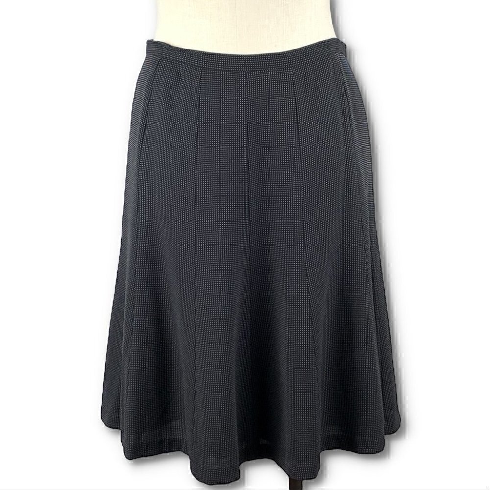 Talbots womens skirt size 16 black white pin dot 39% wool career